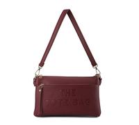 Jfy Zip Top 3 Compartments Crossbody Handbag In Maroon Maroon