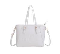 Jfy Zip Top Closure Dual Top Handles Tote Bag In White White