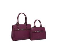 Jfy Zip Top Two Handles 2 In 1 Handbag Tote Bag In Purple Purple One Size