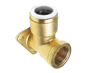 JG Speedfit 22WB Bsp Pack Plate Elbow, Brass, 22 mm 3/4-Inch