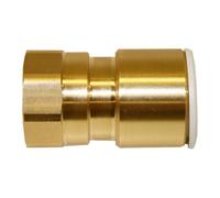 JG Speedfit Brass Coupler 22mm X 3/4" Female Coupler for Metric Pipe, Push-Fit Connection
