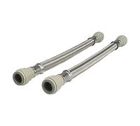 JG Speedfit FLX26P Flexible Hose, Silver, 22 x 22 x 300 mm, Set of 2 Pieces