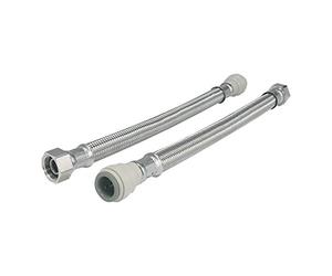 JG Speedfit FLX40P Union Nut Flexible Hose, Silver, 15 x 1/2-Inch