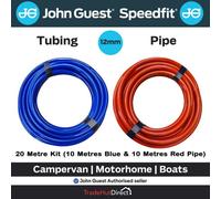 JG Speedfit John Guest 20M Lldpe Water Pipe Kit - 10M Red & 10M Blue For Campervans And Motorhomes