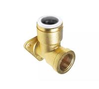 John Guest Brass Back Plate Elbow (Short Neck) 15mm X 1/2 15WB2 in Gold John Guest Gold