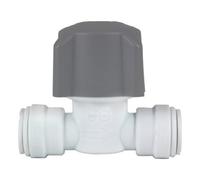 Plastic Stop Valve 22mm (22STV/2) (Pack of 2) John Guest Grey One Size