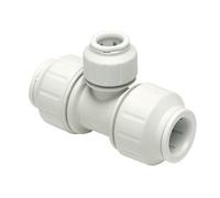 Jg Speedfit Pem3022Awp White Push-Fit Reducing Pipe Tee (Dia)22mm X 22mm X 15mm