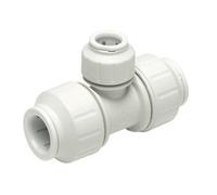 Jg Speedfit White Push-Fit Reducing Pipe Tee (Dia)15mm X 15mm X 10mm