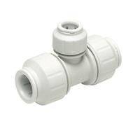 Jg Speedfit Pkm3022Dwp White Push-Fit Reducing Pipe Tee (Dia)22mm X 22mm X 15mm