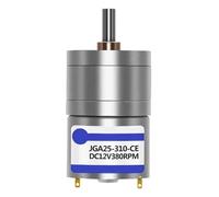 JGA25-310 DC Gear Motor, 12V 380RPM, High Torque Reversible Micro Motor with Gearbox Reduction, Smart DIY Electronic Equipment Component (6V 12 rpm Motor and Stand)