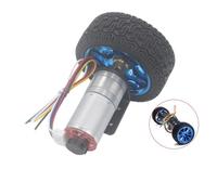 JGA25-370 DC 6V 12V 24V geared motor encoder speed measuring code disc high power large torque balance trolley motor(77RPM_6V)
