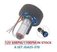 JGA25-370 DC 6V 12V 24V Geared Motor Encoder Speed Measuring Code Disc High Power Large Torque Balance Trolley(Without bracket,60)
