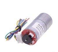 JGA25-370 DC Gear Motor with Encoder 6V High Torque 9kg.cm Electric Motor for Robotics Automation and Model Building(12 RPM)