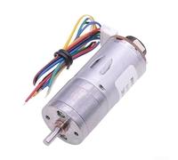 JGA25-370 DC Gear Motor with Encoder 6V High Torque 9kg.cm for Robot Model for arduino Projects Automation DIY Electronics(12 RPM)
