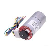 JGA25-370 DC Gear Motor with Encoder,6V High Torque 9kg.cm Reduction Electric Motor,for Robotics Automation,Model Building(60RPM)