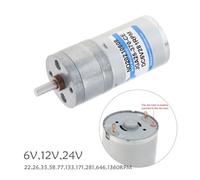 JGA25-370 Geared electronic starter DC electronic starter 6V 12V 24V Gear electronic starter High Torque Converter 22/26/35/58/77/133/171/281/646/1360rpm AUOQKQUT(22 RPM,12V)