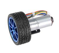 JGA25-371 DC Gear Motor 6V High-Accuracy Encoder Motor with Mounting Bracket 65mm Wheel Kit for Smart Car Robot Projects (Speed 100)