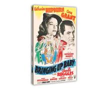 JGACBHE Bringing Up Baby 1938 Poster Canvas Poster Wall Art Decor Print Picture Paintings for Living Room Bedroom Decoration 16x24inch(40x60cm)