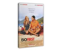JGAIEWC 50 First Dates (2004) Romantic Comedy Movie Film Poster Canvas Poster Bedroom Decor Landscape Office Room Decor Gift 12x18inch(30x45cm)
