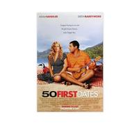 JGAIEWC 50 First Dates (2004) Romantic Comedy Movie Film Poster Canvas Poster Bedroom Decor Landscape Office Room Decor Gift 16x24inch(40x60cm)