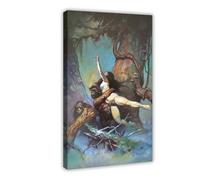 JGAIEWC Frank Frazetta Fantasy 1999 Vintage Canvas Poster Wall Art Decor Print Picture Paintings for Living Room Bedroom Decoration 20x30inch(50x75cm)