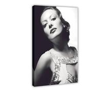 JGAIEWC Joan Crawford Publicity Photo for 'Letty Linton' C. 1932, Black & White Canvas Poster Wall Art Decor Print Picture Paintings for Living Room Bedroom Decoration 12x18inch(30x45cm)