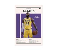 JGAIEWC LeBron James Poster Canvas Poster Wall Art Decor Print Picture Paintings for Living Room Bedroom Decoration 08x12inch(20x30cm)