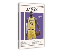 JGAIEWC LeBron James Poster Canvas Poster Wall Art Decor Print Picture Paintings for Living Room Bedroom Decoration 16x24inch(40x60cm)