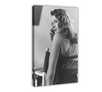 JGAIEWC Rita Hayworth Poster Canvas Poster Bedroom Decor Landscape Office Room Decor Gift 08x12inch(20x30cm)