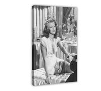 JGAIEWC Rita Hayworth Poster Canvas Poster Wall Art Decor Print Picture Paintings for Living Room Bedroom Decoration 12x18inch(30x45cm)