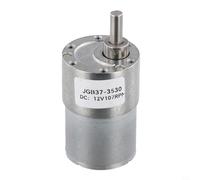 JGB37-3530 Mini DC Gear Motor 12V 107RPM High Torque Electric Motor with All-Metal Gears, Pure Copper, Adjustable Speed, Forward and Reverse Rotation for
