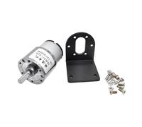 JGB37-520 12V 24V High Torque Gear Box Electric Motor 5-600rpm With Aluminium Alloy Bracket 1Pcs(24V with bracket,600RPM)