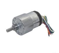 JGB37-520 12V DC Gearmotor with Encoder, 176RPM Full Metal Reduction Motor for Business & Industrial Use, AB Phase, D-Shaft 6mm, High Load Capacity