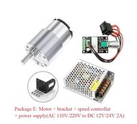 JGB37-520 DC 12V 24V Reduction Gear electronic starter Large Torque High Power 15kg 7RPM-960RPM 520 Gear electronic starter Reversed electronic starter(Package C,960_24V)