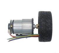 JGB37 520 DC Gear Motor with Encoder 12V High Torque for Smart Robot Car Kit DIY Chassis for arduino Projects Dual Shaft Silver(530rpm)