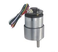 Jgb37-520 Dc Gear Motor With Encoder For Robotics And Automation, 12v 24v High Torque 25kgcm, Adjustable 7-960rpm, Compact Aluminum Design, Forward Reverse Function Silver Color(12V111)