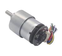 JGB37-520 Encoder Miniature DC Geared Motor 6V12V Forward And Reverse 6RPM~1590RPM With Speed Measurement(6V600)