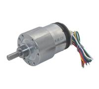 JGB37-520B DC Geared Motor with Hall Encoder, 35KG.CM High Torque, Forward and Reverse Speed Measurement, Miniature Brushed Motor for Home Appliances (45RPM DC24V Single Motor)
