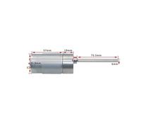 JGB37-555 D6 L75 DC Gear electronic starter 12V Long Shaft High Torque electronic starter DC Speed Regulation Forward and Reverse Small electronic starter MQXFCZUX(Single Motor,107RPM_12V)