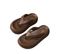 JGDSDMJG flip flops women Eva Flip-flops With A Thick Sole For Summer Outdoors, Non-slip Sandals The Interior-dark Brown-36 37