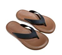 JGDSDMJG flip flops women Flip-flops Fashionable Outdoor Summer Sandal Students Simple Non-slip Beach Slippers-black-37 (a Small Size)