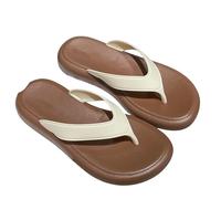 JGDSDMJG flip flops women Flip-flops Fashionable Outdoor Summer Sandal Students Simple Non-slip Beach Slippers-bee White-39 (a Small Size)
