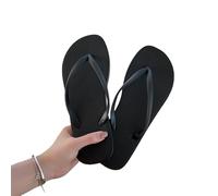 JGDSDMJG flip flops women Flip-flops For Outdoor Area In Summer, Non-slip Bathroom Beach Sandals Couples-black-40-41