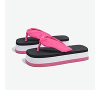 JGDSDMJG flip flops women Ladies Flip-flops With A Thick Sole For Outdoor Area, Simple And Fashionable High-end Summer Sandals-rose Red-40