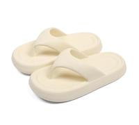 JGDSDMJG flip flops women Shit-stepping Flip-flops For Women, Summer Outdoor Clothing, Thick, Non-slip Men-beige-thick Bottom-(shoe Size 44-45 Recommended 43-44 Feet)