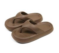 JGDSDMJG flip flops women Shit-stepping Flip-flops For Women, Summer Outdoor Clothing, Thick, Non-slip Men-brown - Thick Bottom-(shoe Size 42-43 Recommended 41-42 Feet)