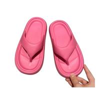 JGDSDMJG flip flops women Shit-stepping Flip-flops For Women, Summer Outdoor Clothing, Thick, Non-slip Men-rose Red-thick Bottom-(shoe Size 38-39 Recommended 37-38 Feet)