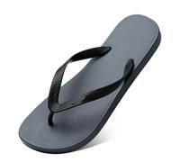 JGDSDMJG flip flops women Simple Flip-flops With A Flat Heel For Women, Non-slip Summer Couples To Wear On The Beach-men's Dark Grey-250 (suitable 39-40 Yards)