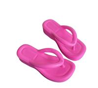 JGDSDMJG flip flops women Summer Eva Flip-flops Outdoor Folded Toe Separator Beach Sandals-flip Thick Bottom - Red-38-39 (this Model Is One Size Smaller)