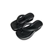 JGDSDMJG flip flops women Summer Eva Flip-flops Outdoor Folded Toe Separator Beach Sandals-flip Thick Bottom - Black-36-37 (this Model Is One Size Smaller)
